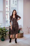 Tricia Snake Asymmetrical Body-con Dress-FINAL SALE