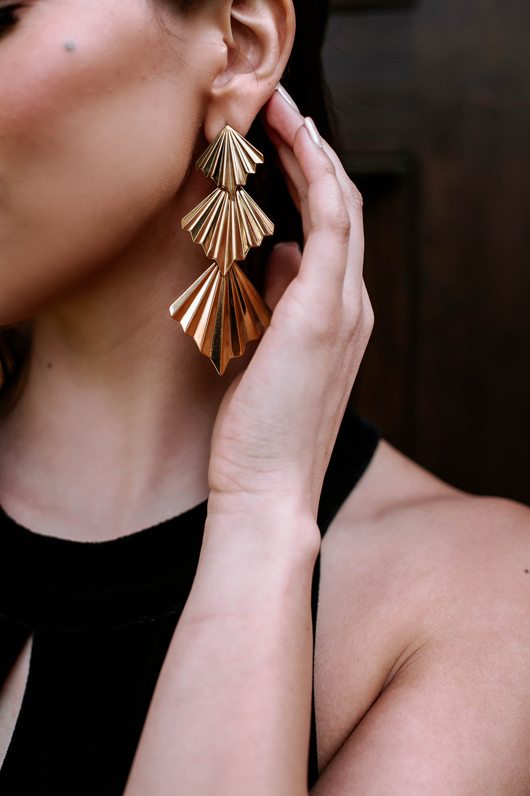 Sophie Deco Gold Plated Earrings