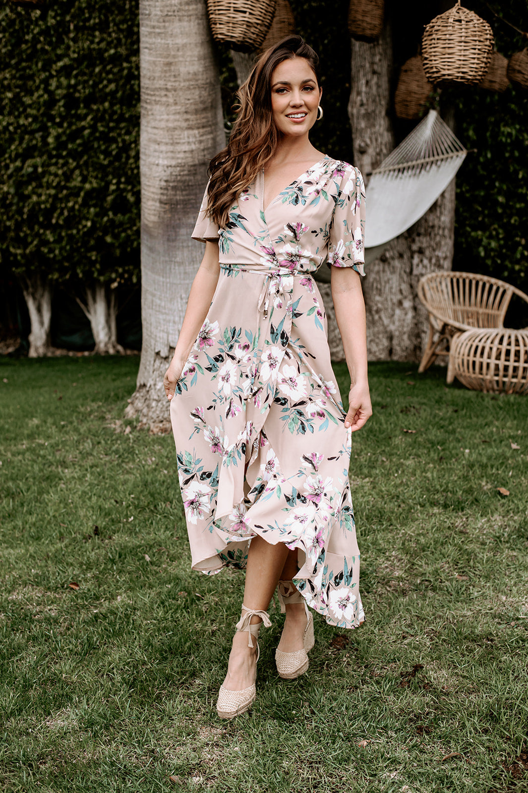 Linda Floral Woven Wrap Dress- FINAL SALE