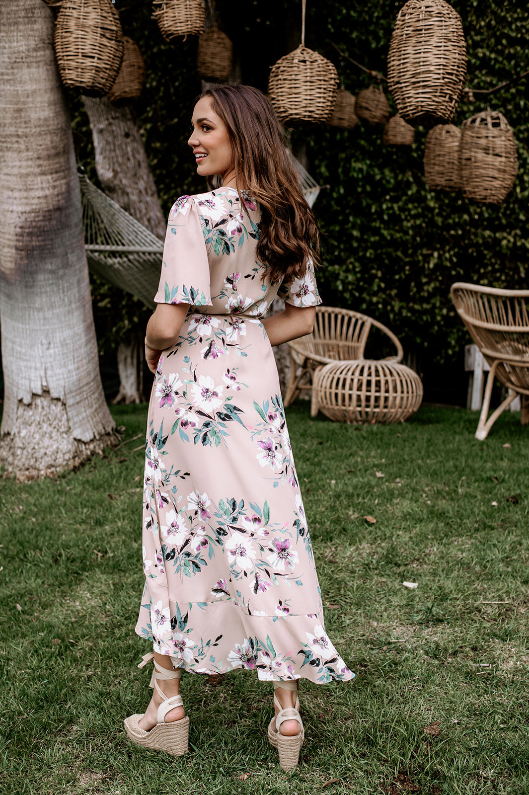 Linda Floral Woven Wrap Dress- FINAL SALE