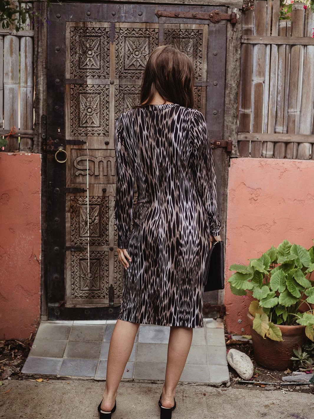 Yvonne Stretch Button Down Shirred Dress - FINAL SALE