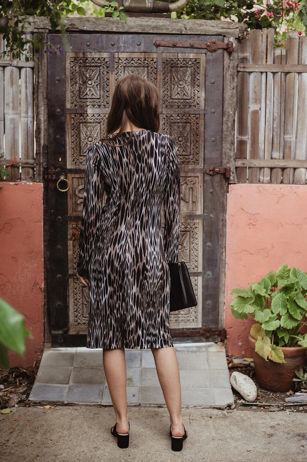 Yvonne Stretch Button Down Shirred Dress - FINAL SALE