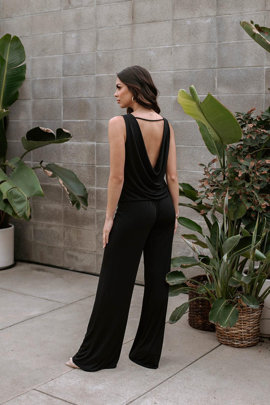 Camille Stretch Low Back Jumpsuit