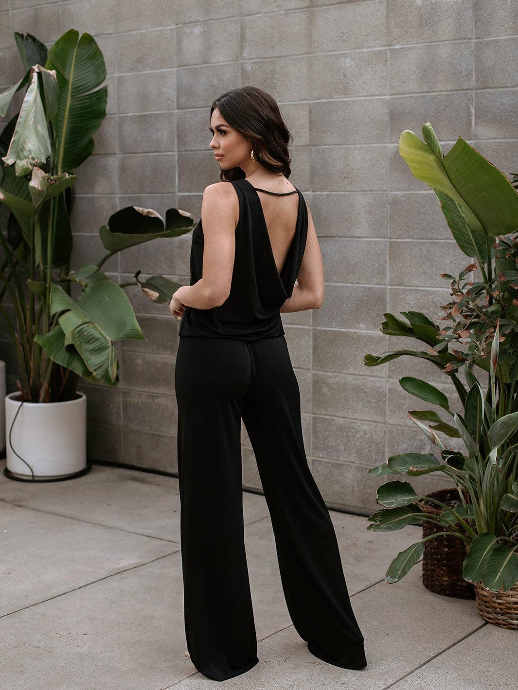 Camille Stretch Low Back Jumpsuit