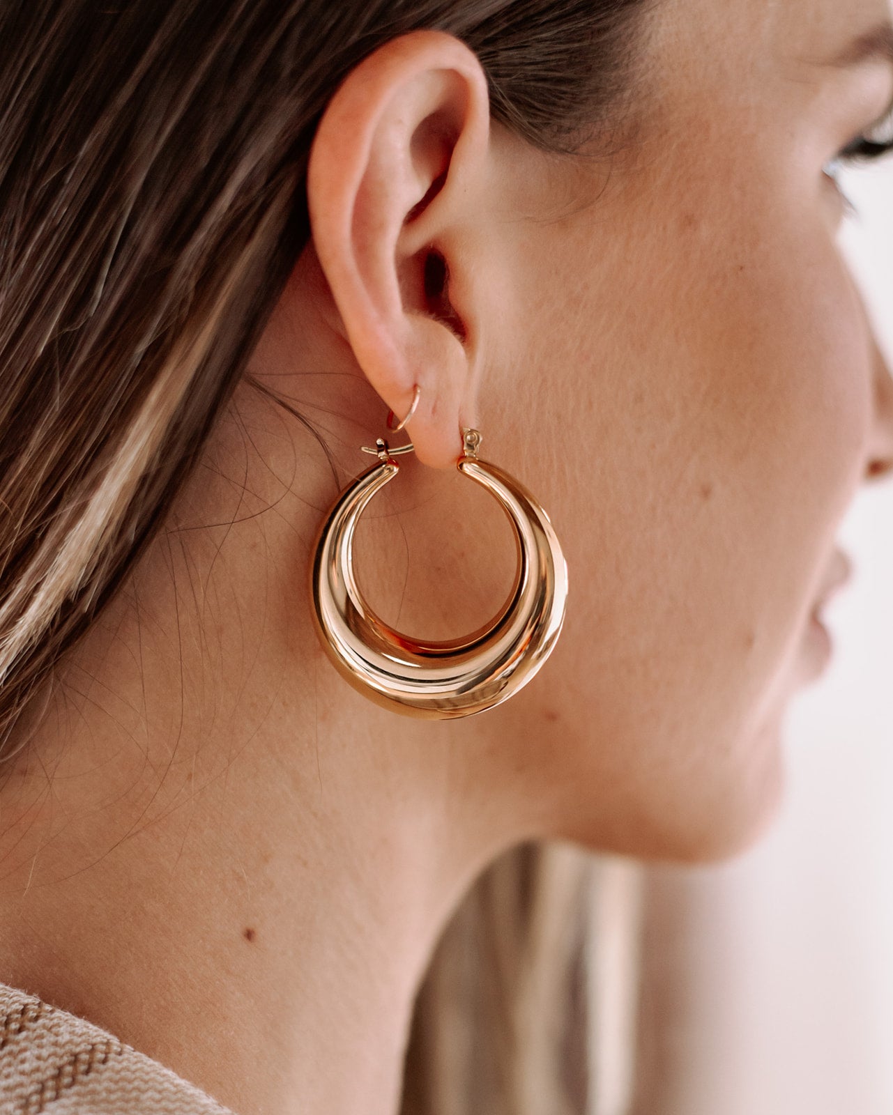 Sahira Maddie Hoop Earrings - 18k Gold Plated