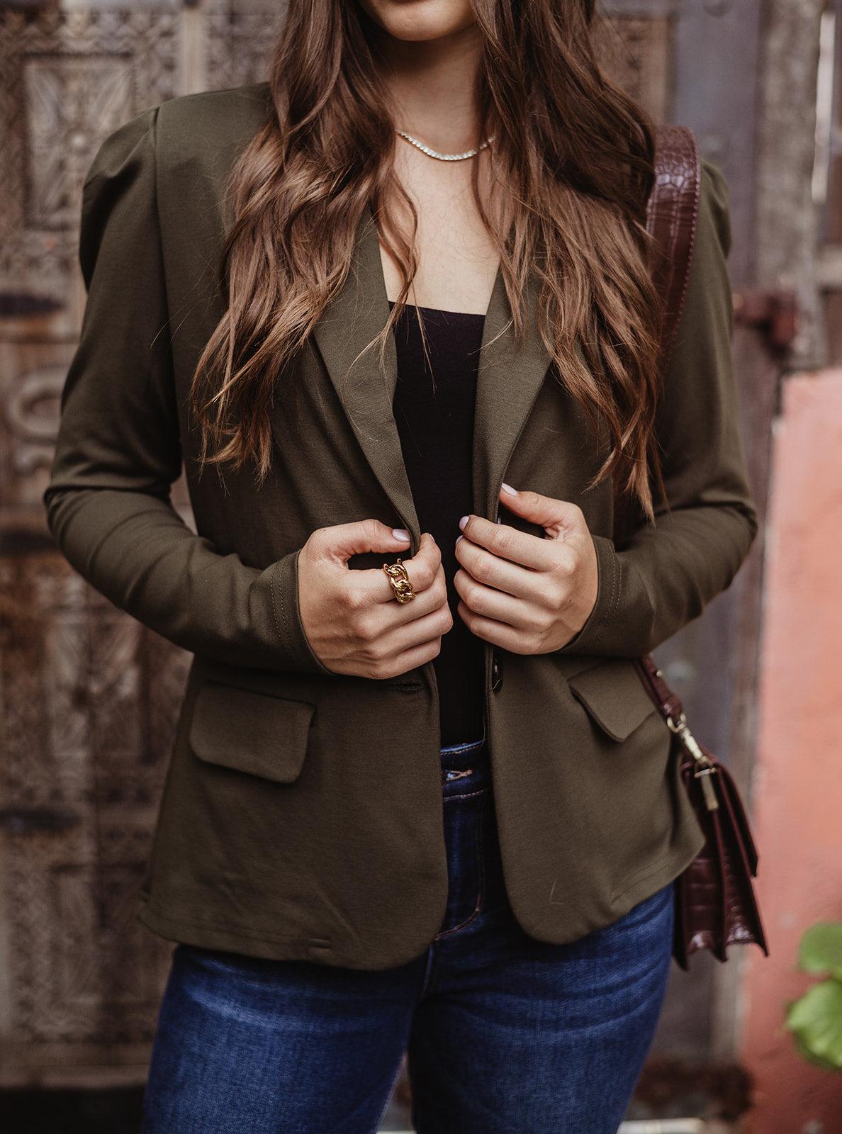 Olive Ponti Blazer-FINAL SALE