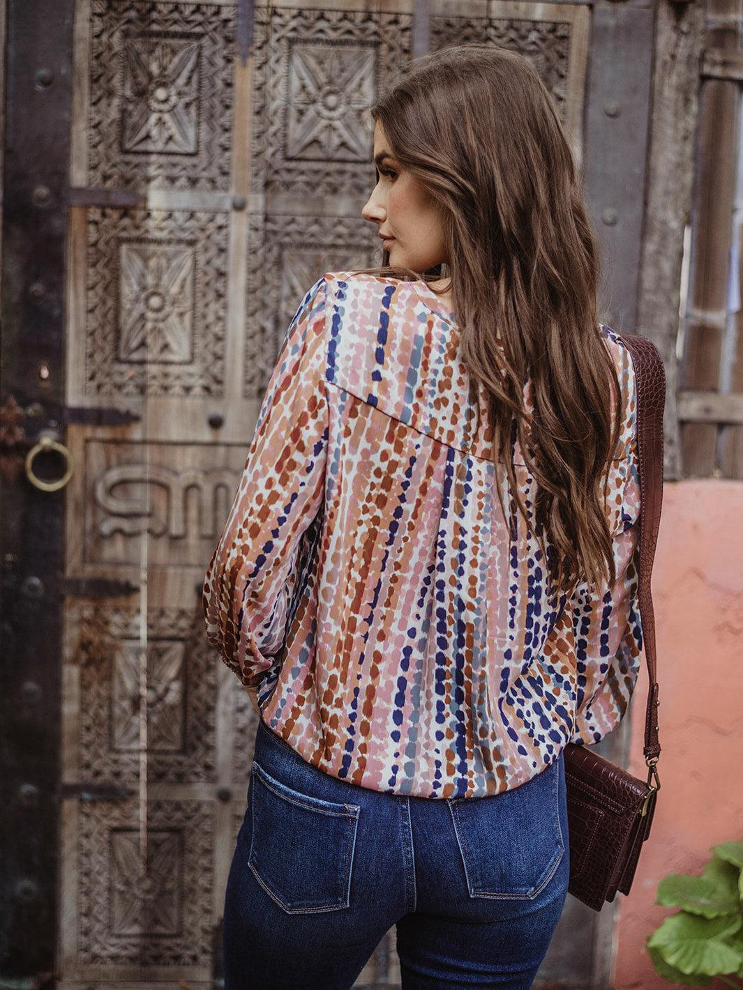 Lucia V-Neck Blouse-FINAL SALE