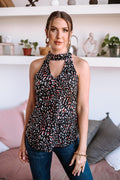 Carlota Keyhole Halter Stretch Top-FINAL SALE
