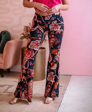 Lala Stretch Flare Leg Pants-FINAL SALE