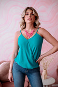 Light Green Surplice Cami-FINAL SALE