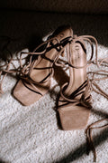 Tan Suede Strappy Heels-FINAL SALE