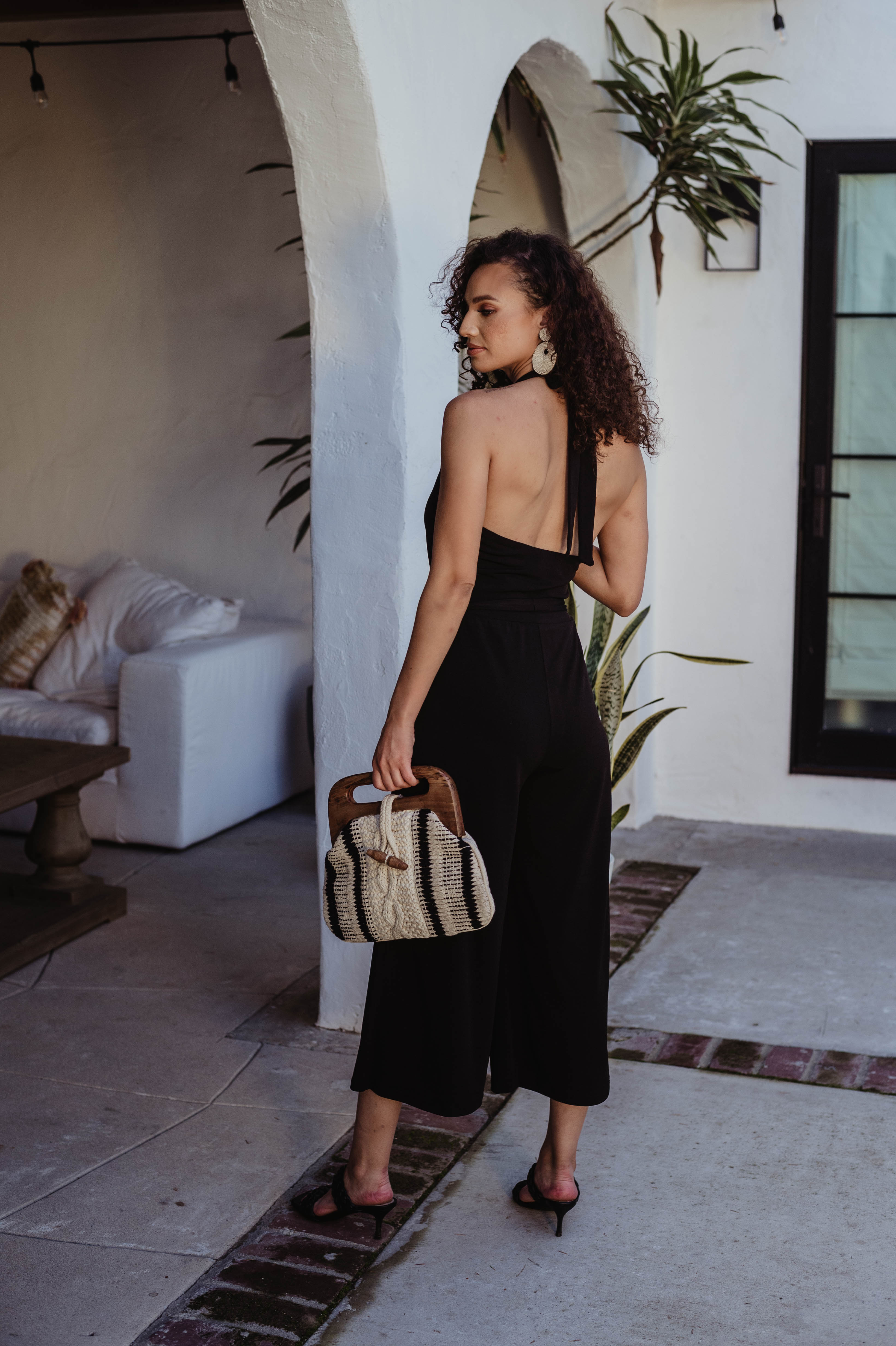 Adjustable Halter Culotte Jumpsuit-FINAL SALE