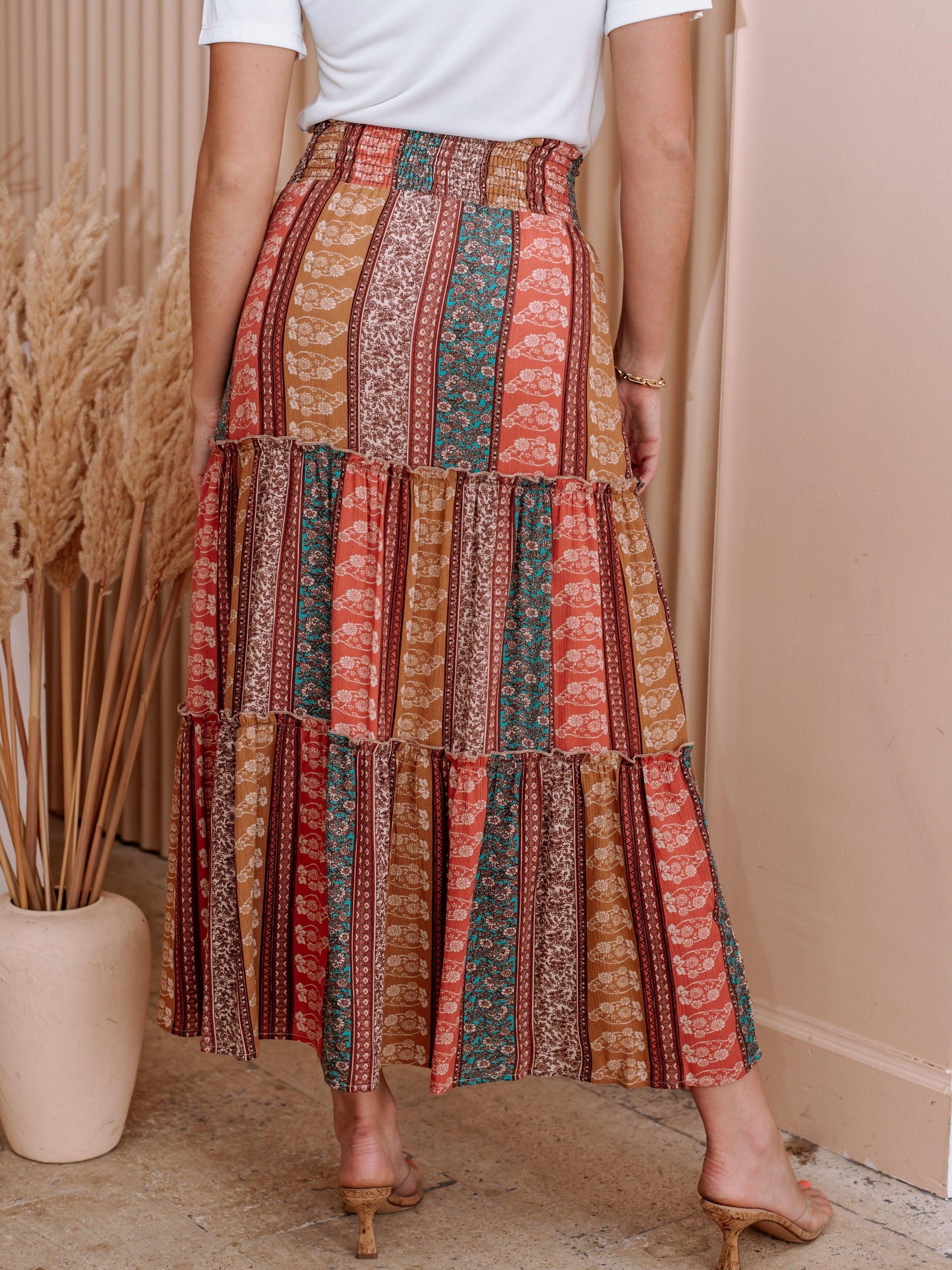 Madrid Boho Tiered Skirt-FINAL SALE