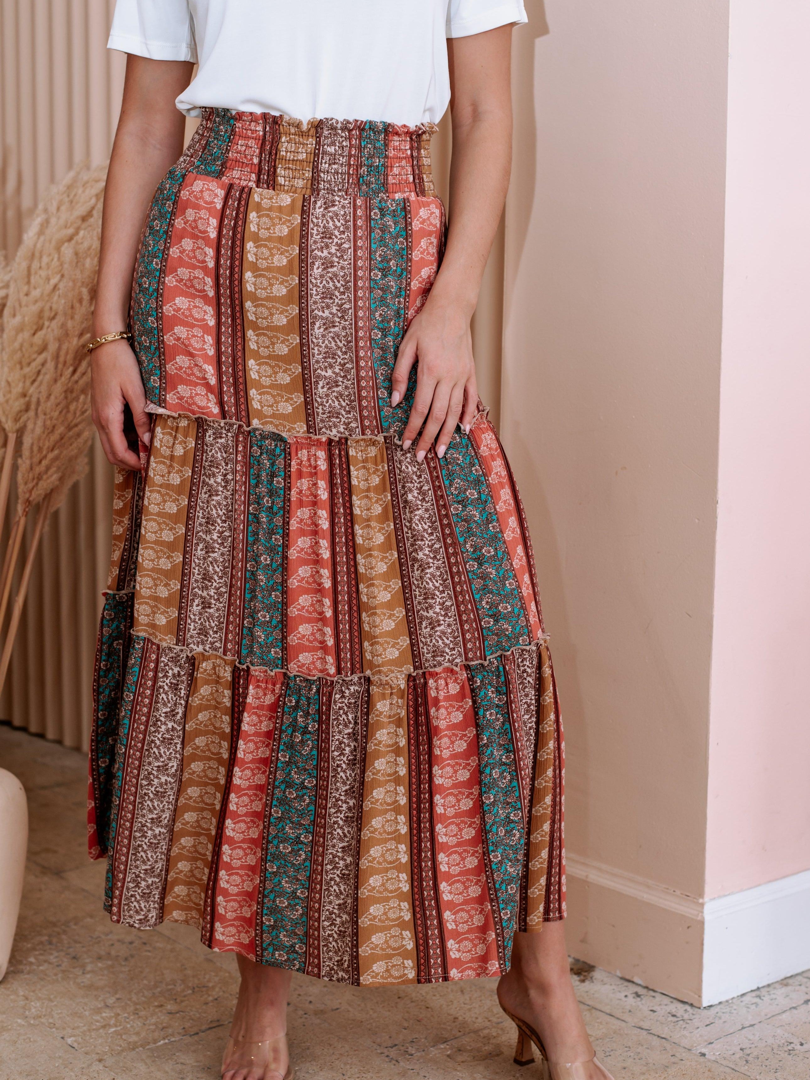 Madrid Boho Tiered Skirt-FINAL SALE