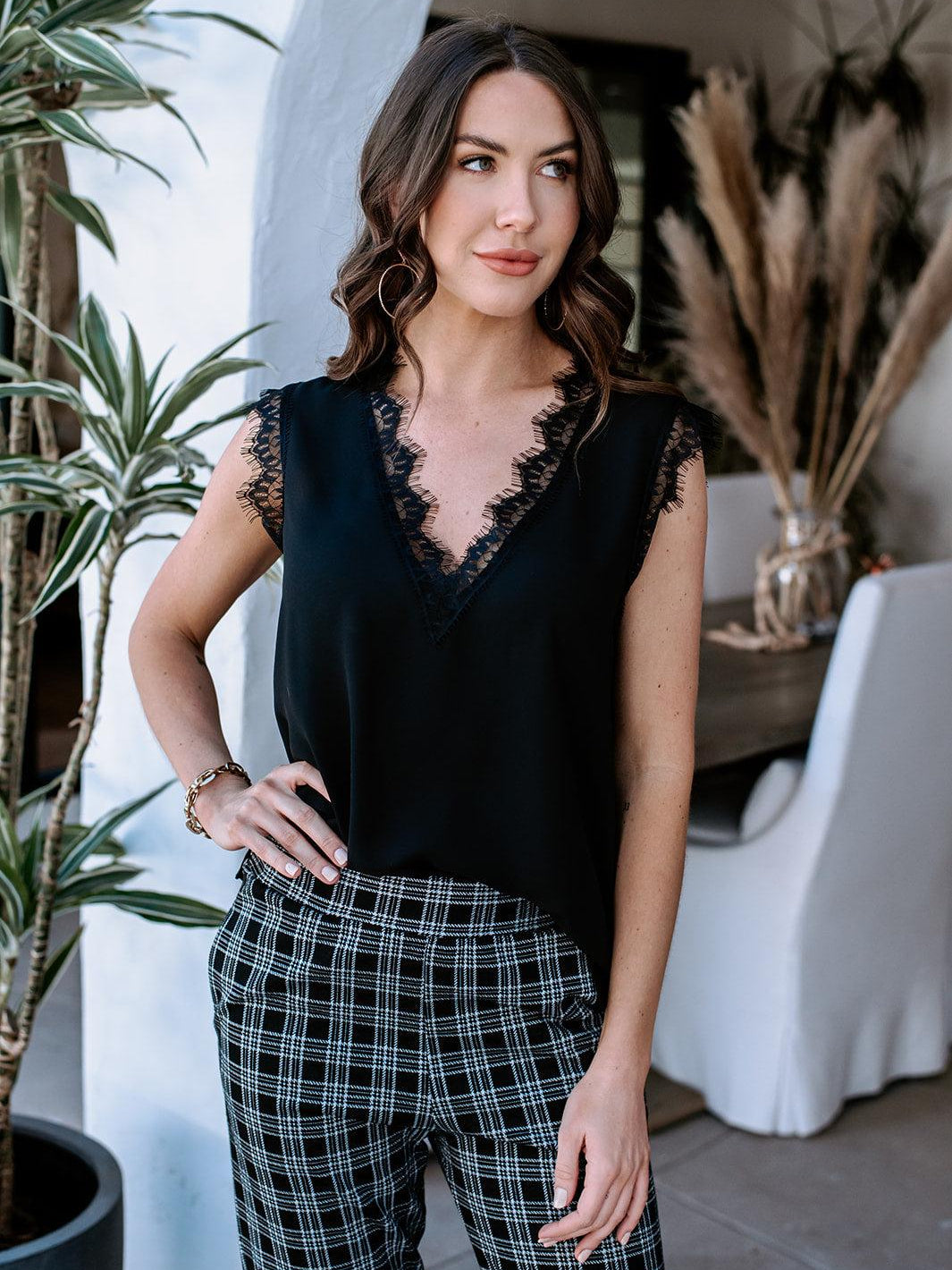 Black Sleeveless Lace Top-BEST SELLER