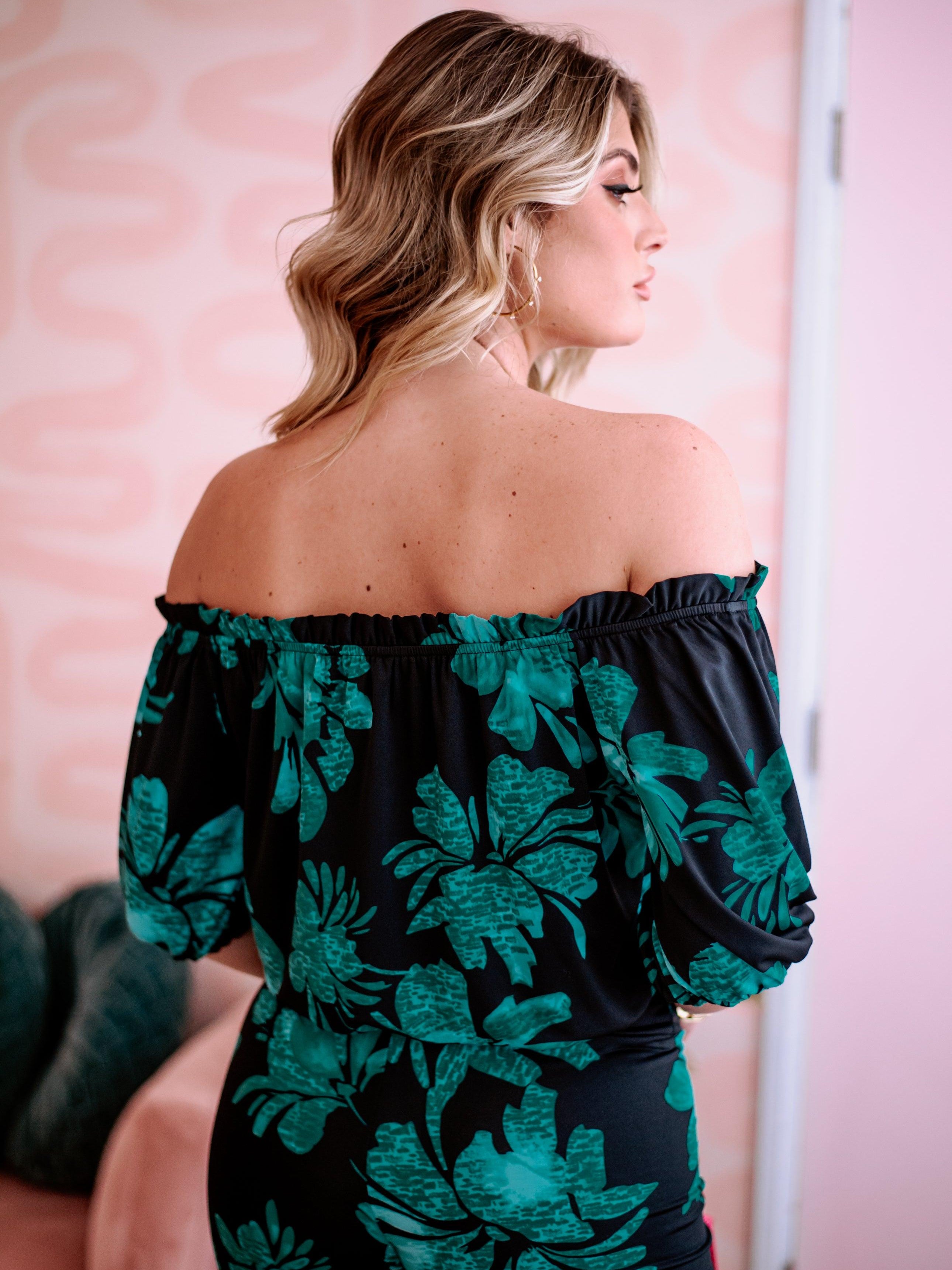 Gemma Off the Shoulder Mom Cropped Top-FINAL SALE