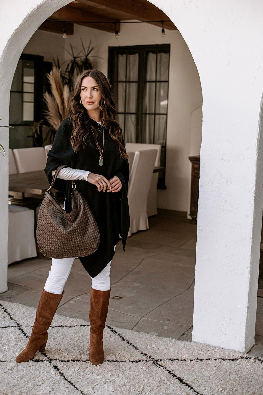 Black Throw-On Poncho-BEST SELLER