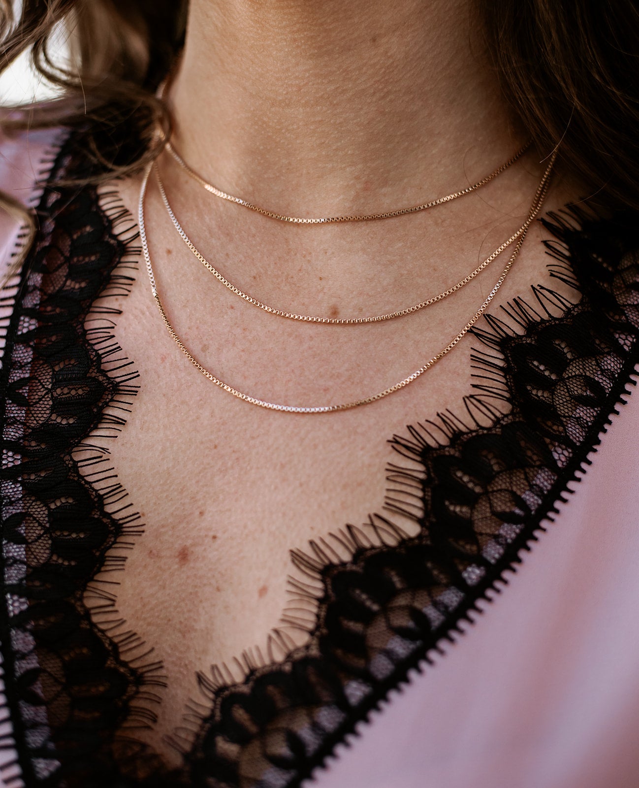 Dahlia Delicate Gold 3-Layer Necklace