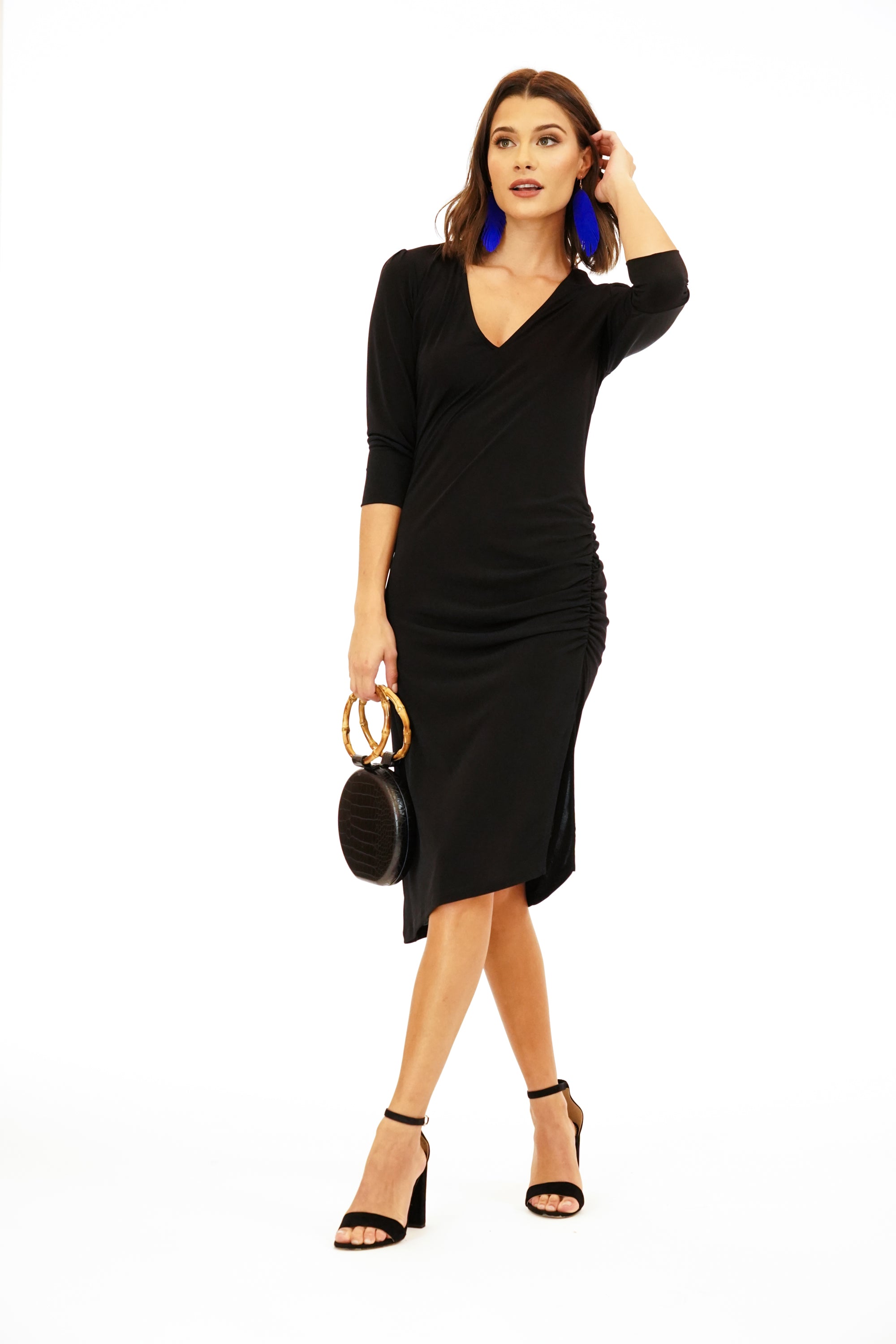 Black Asymmetrical Body-con Dress-FINAL SALE