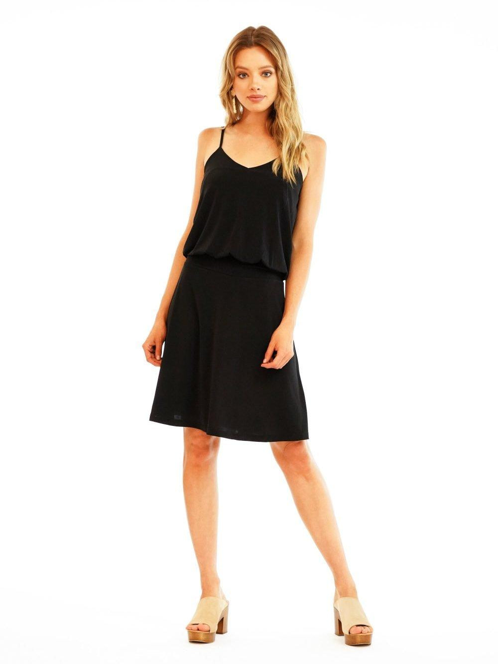 Black Drop Waist Tank Dress-BEST SELLER