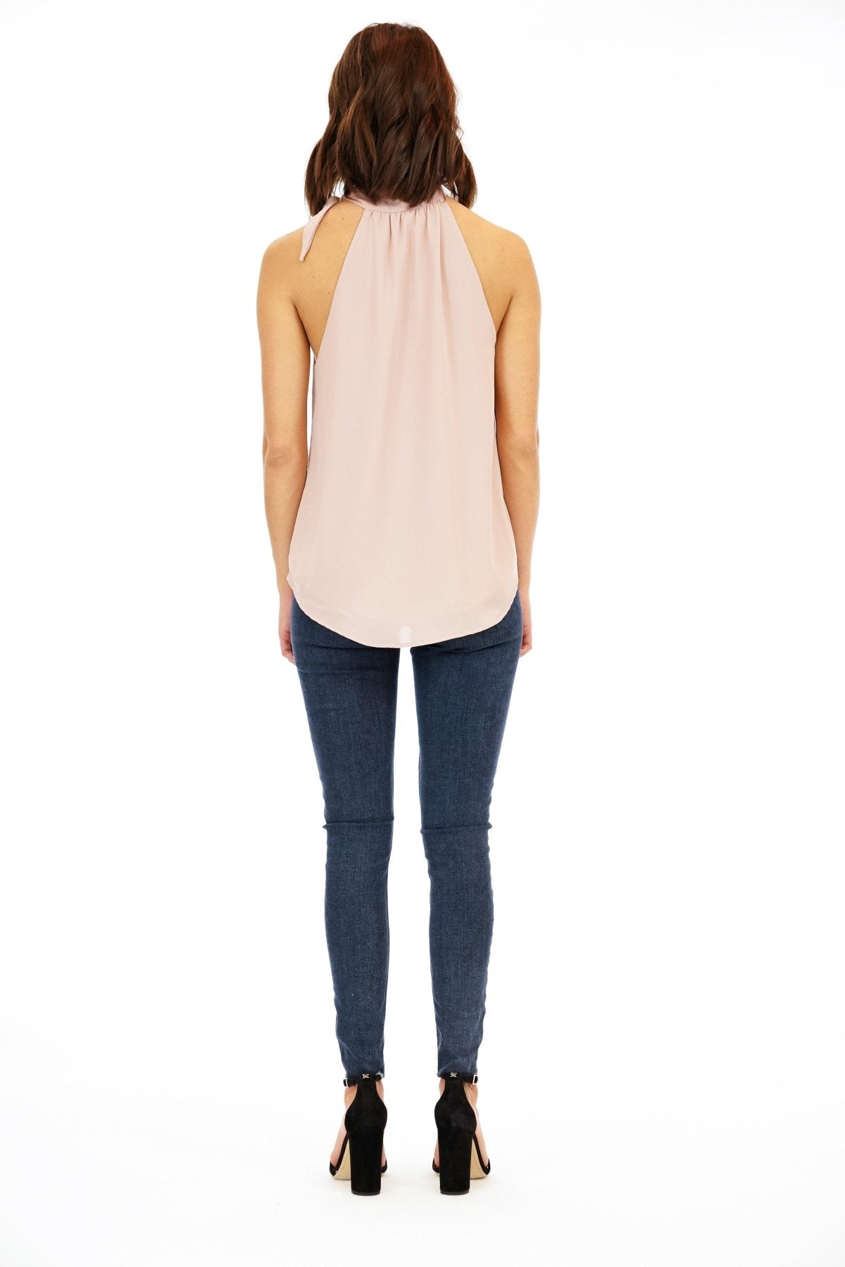 Rose Side Tie Halter Top-FINAL SALE