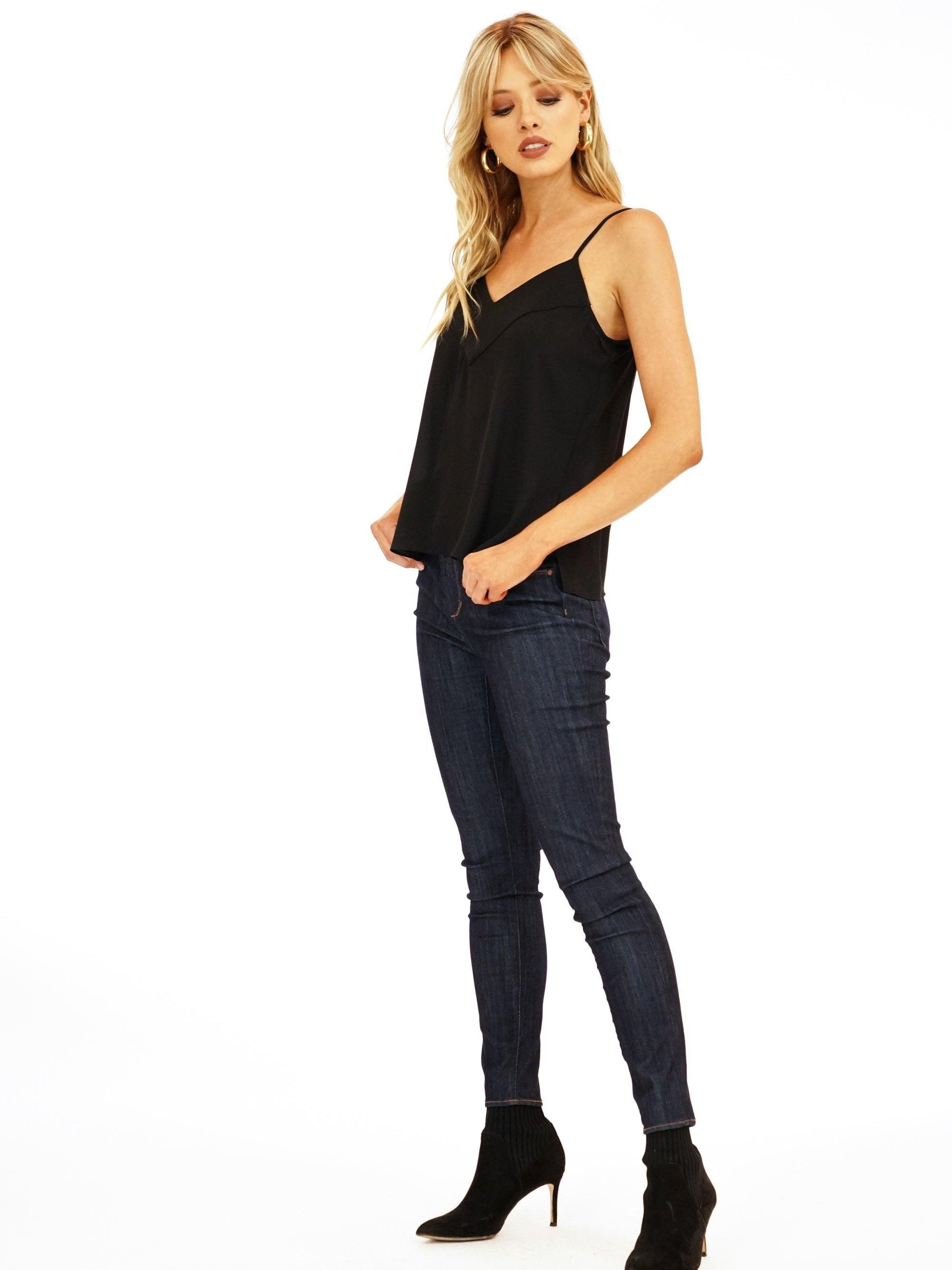 Black V-Neck Cami-BEST SELLER