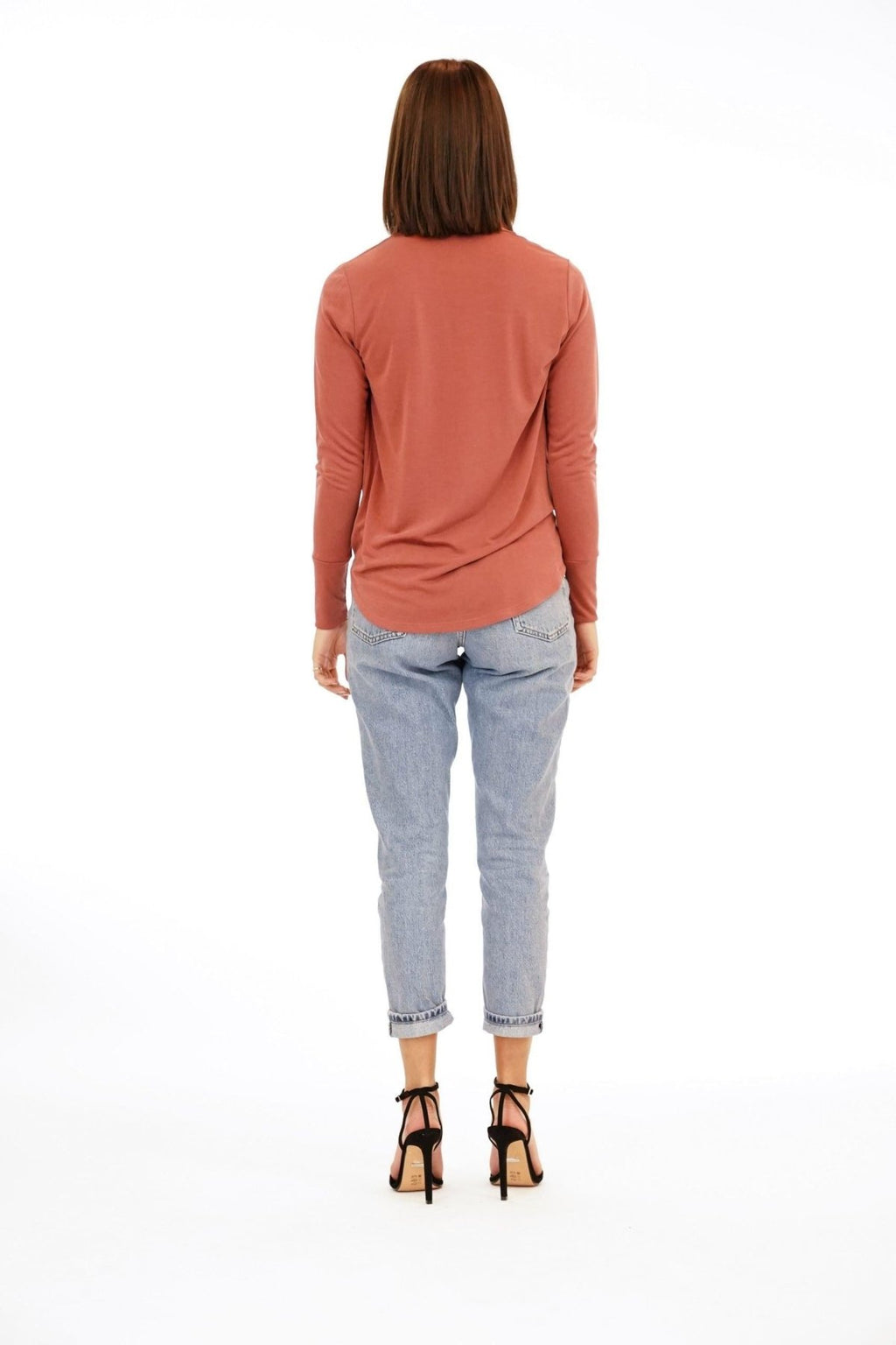 Marsala Cupro Draped Surplice Top-BEST SELLER