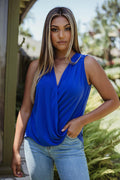 Royal Blue ITY Surplice Top - BEST SELLER