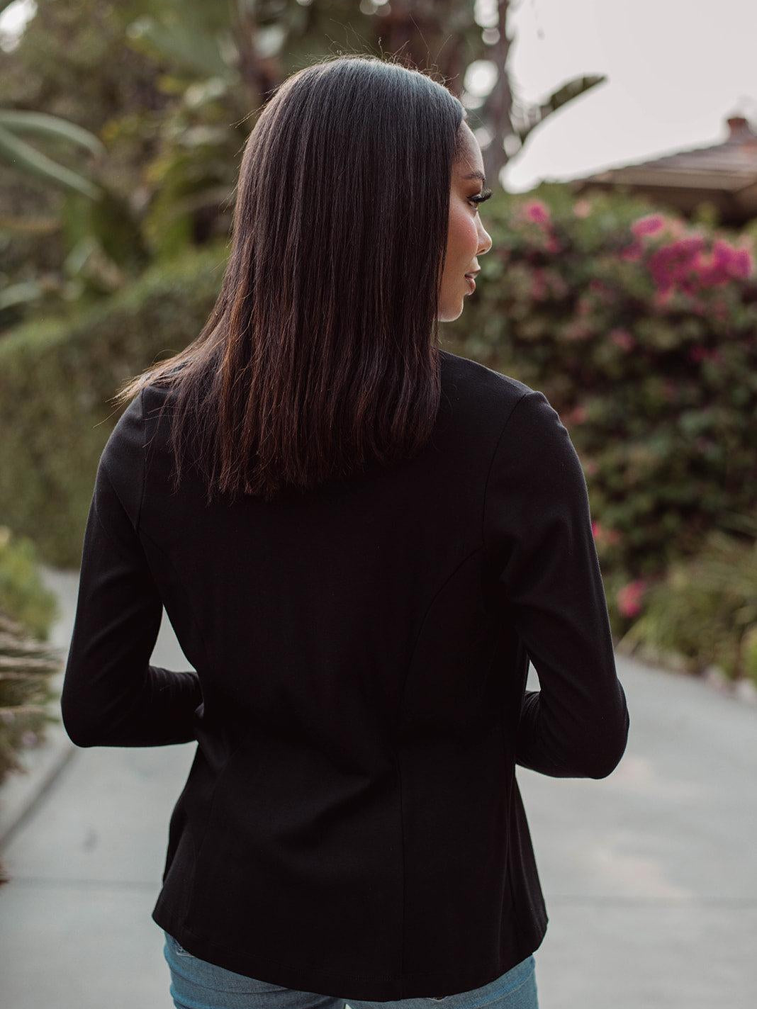 Black Soft Ponti Jacket - BEST SELLER