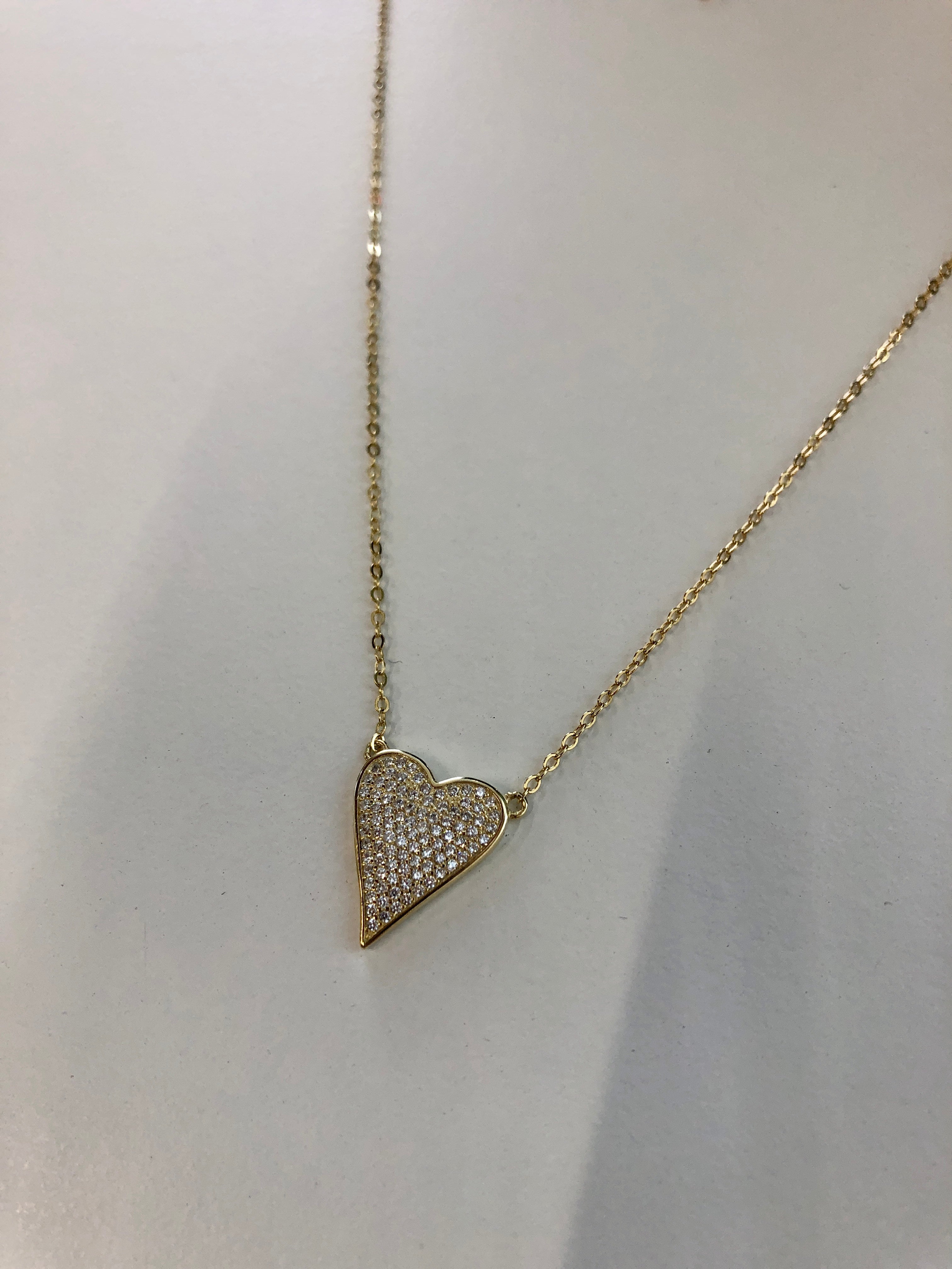 Audrey Heart Necklace - 14k Gold Plated