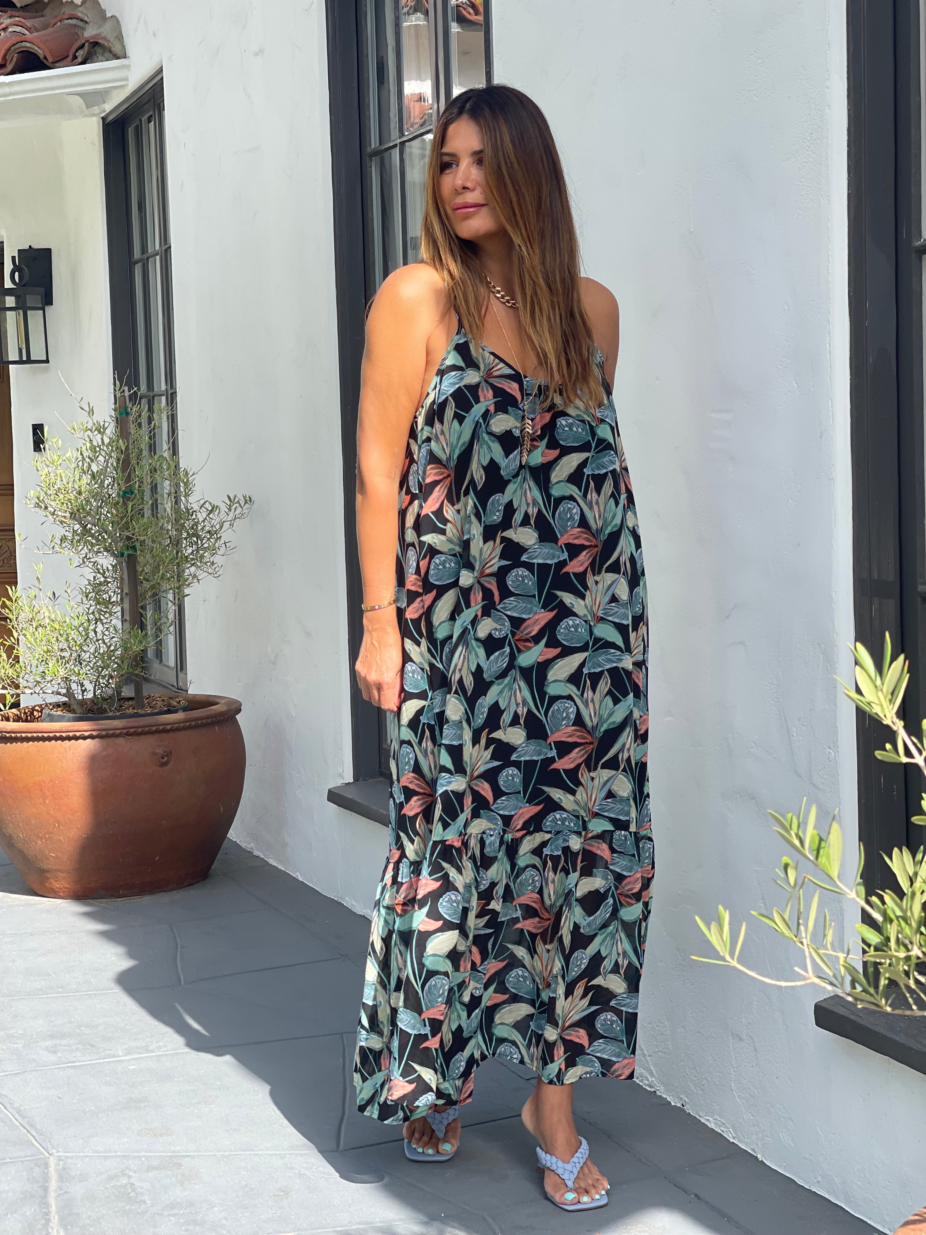 Bogota Chiffon Tank Maxi Dress-FINAL SALE