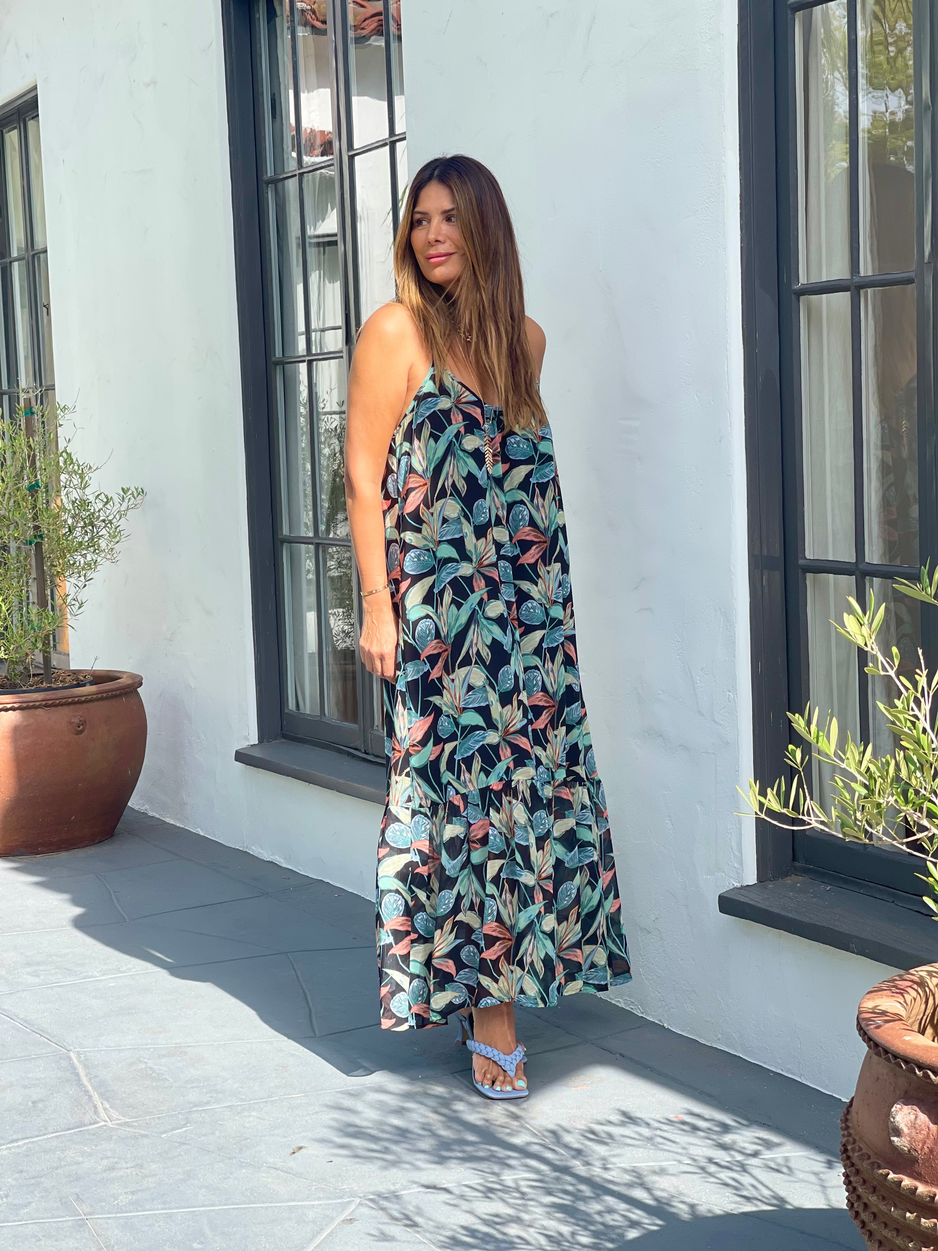 Bogota Chiffon Tank Maxi Dress-FINAL SALE