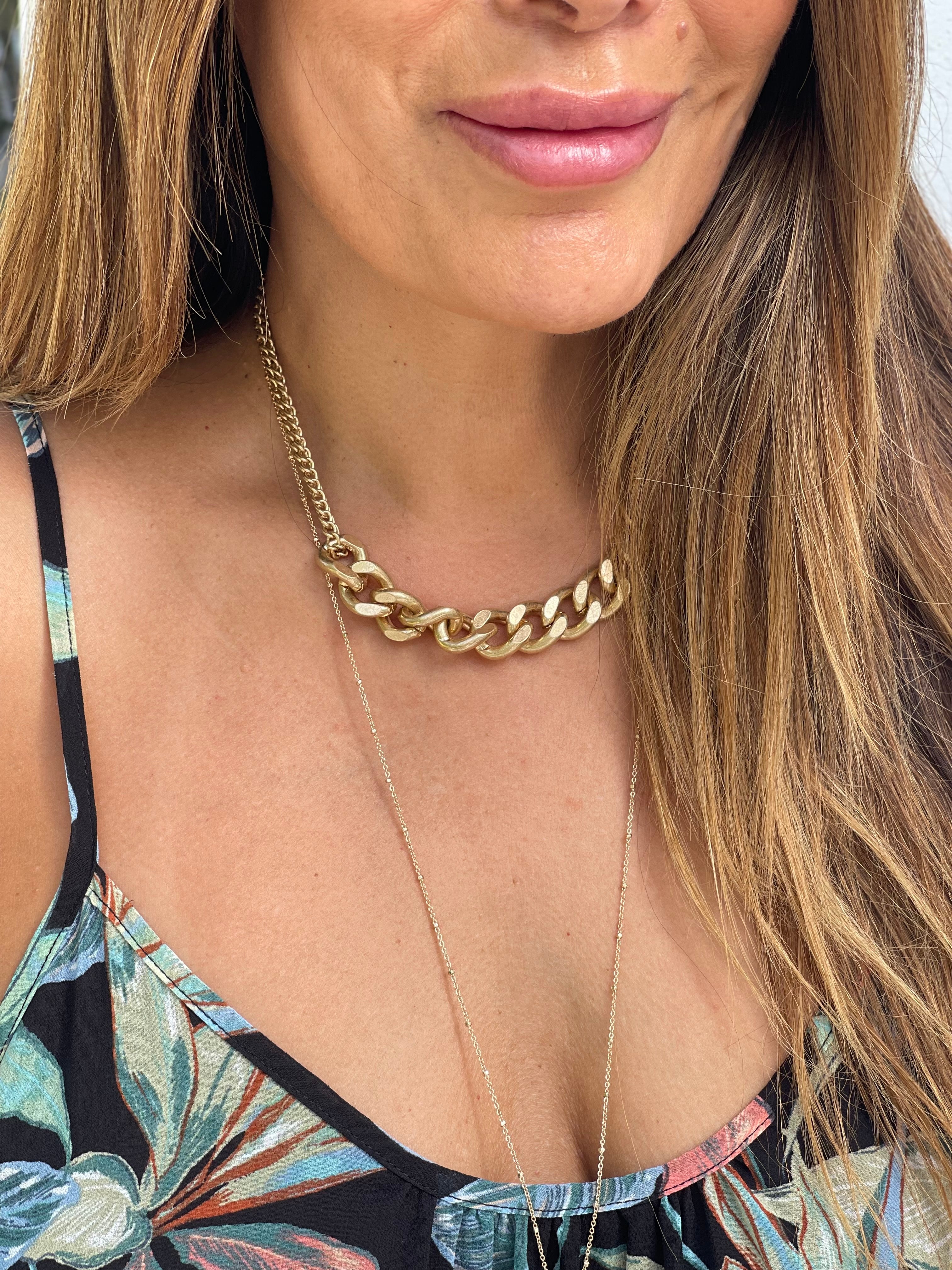 Gold Statement Chain Necklace