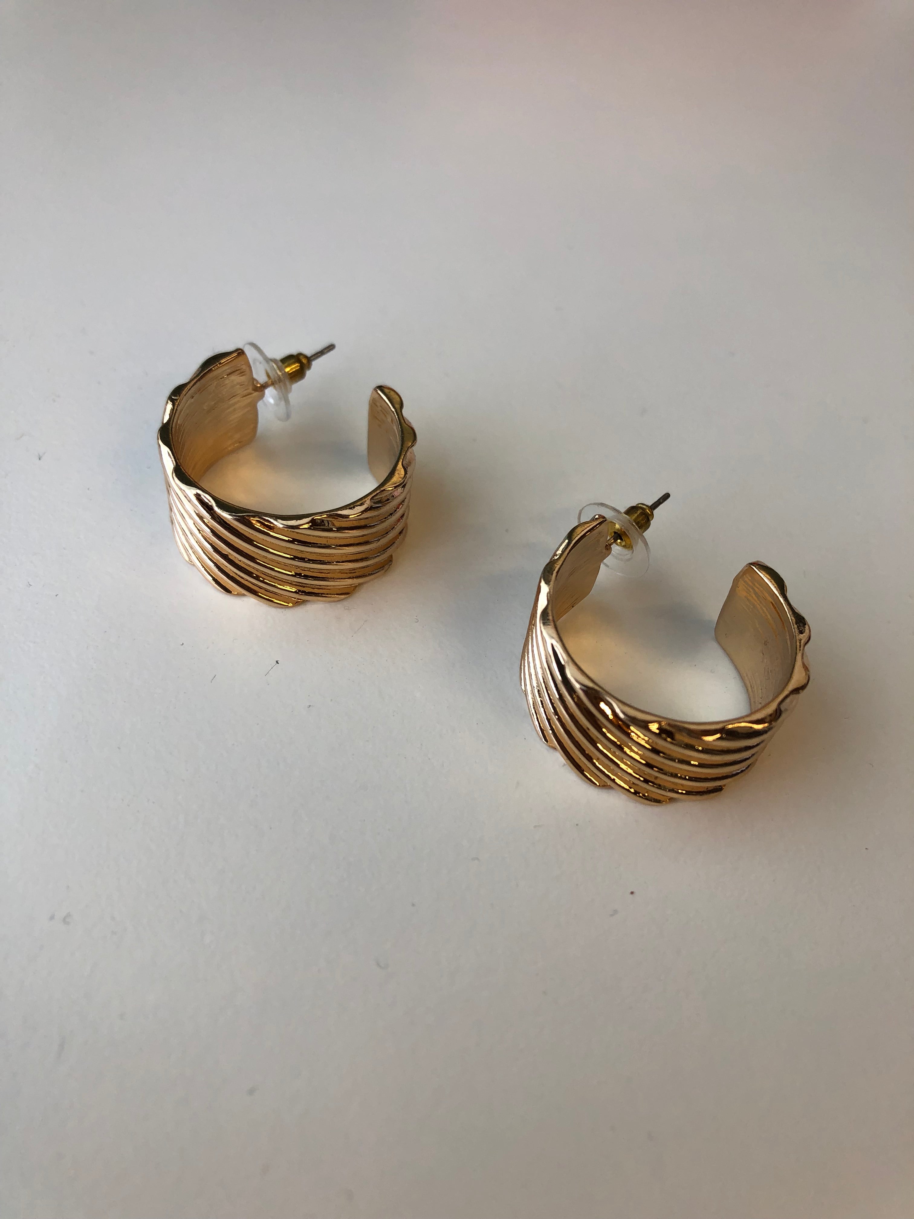 Oversized Gold Huggie Earrings