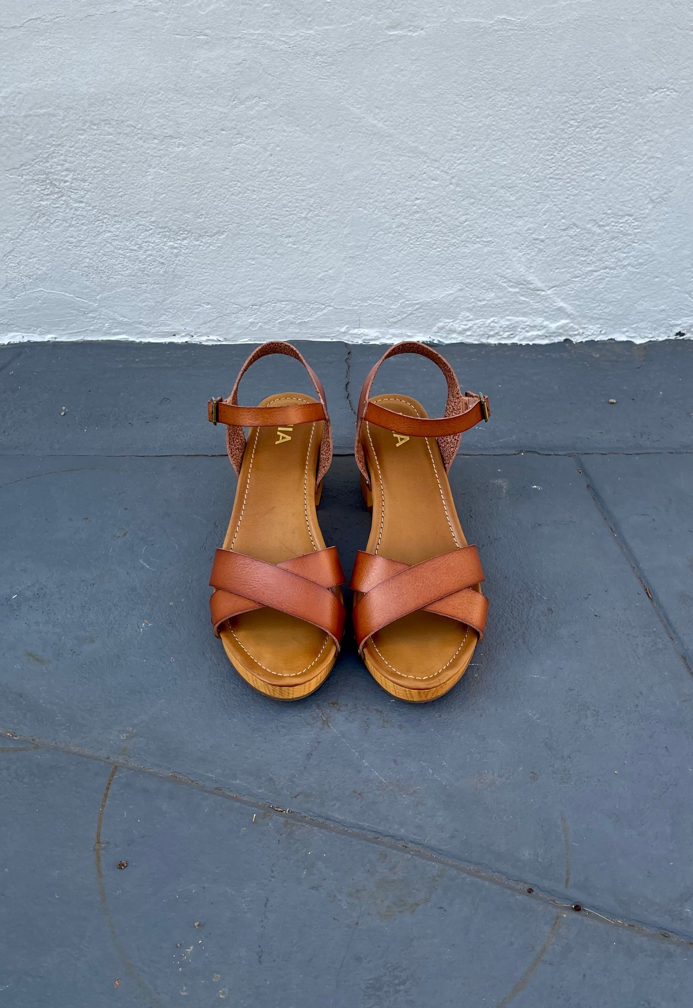 Susi Chestnut Platform Sandals-FINAL SALE