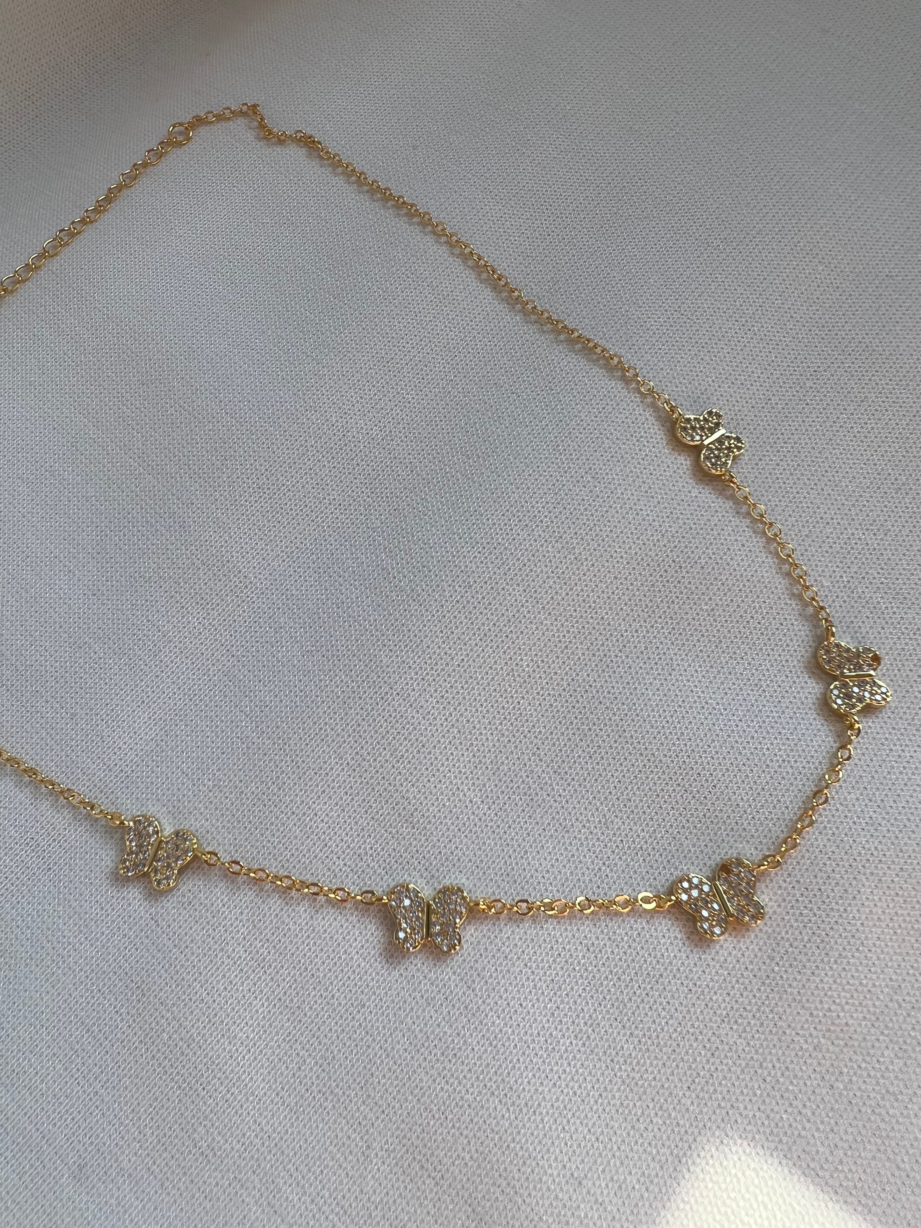 Kobi Butterfly Pendant Necklace - 14k Gold Plated-FINAL SALE
