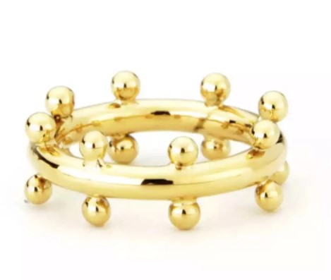 Cindy Studded Ring - 18k Gold Plated
