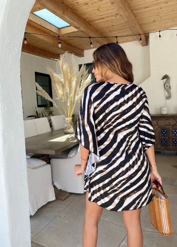 Gloria Striped Stretch Tunic Dress-FINAL SALE