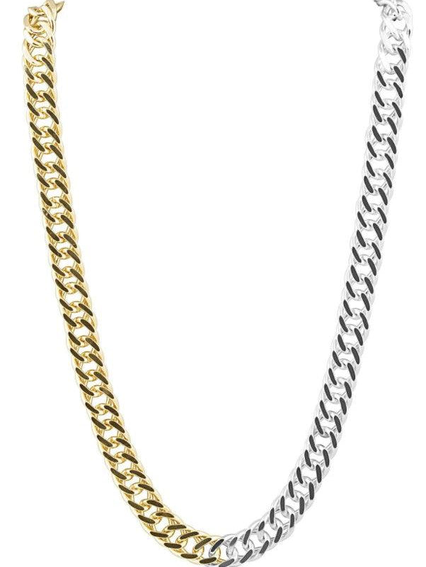 Sahira Two-Tone Link Necklace - Gold Filled-BEST SELLER