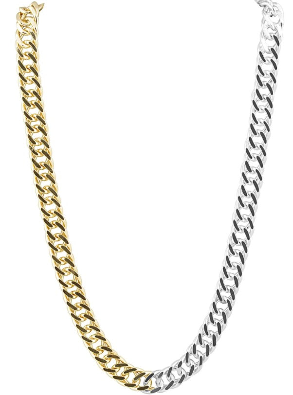 Sahira Two-Tone Link Necklace - Gold Filled