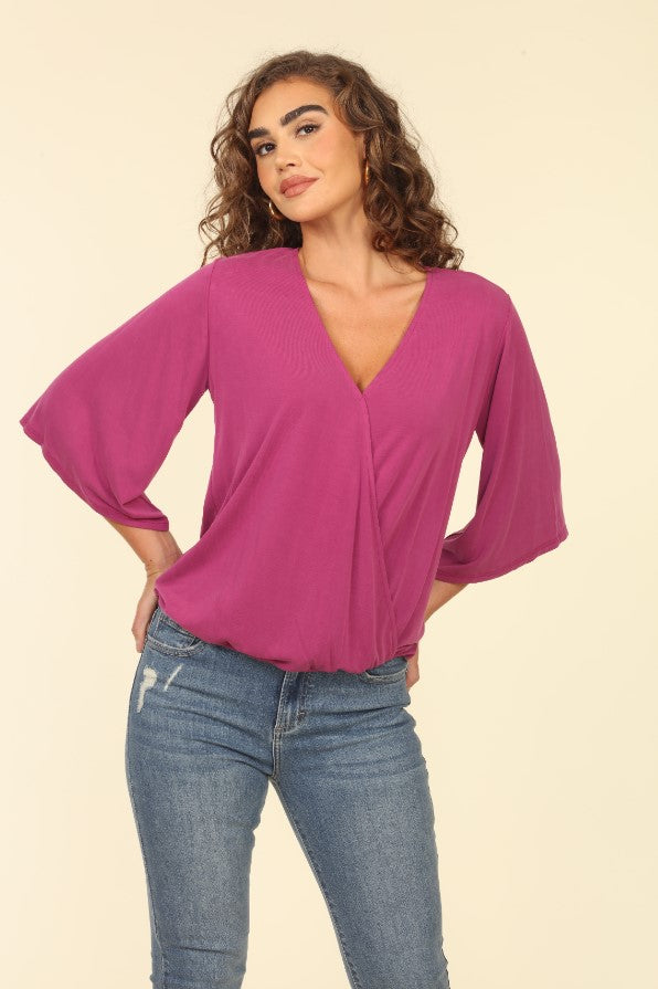 Mulberry Cupro Surplice Top-BEST SELLER