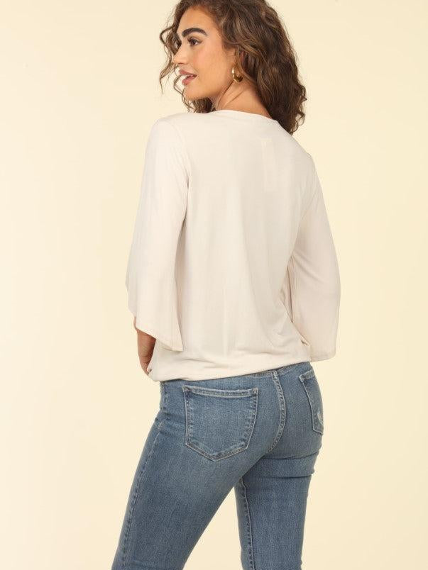 Vanilla Cupro Surplice Top-BEST SELLER
