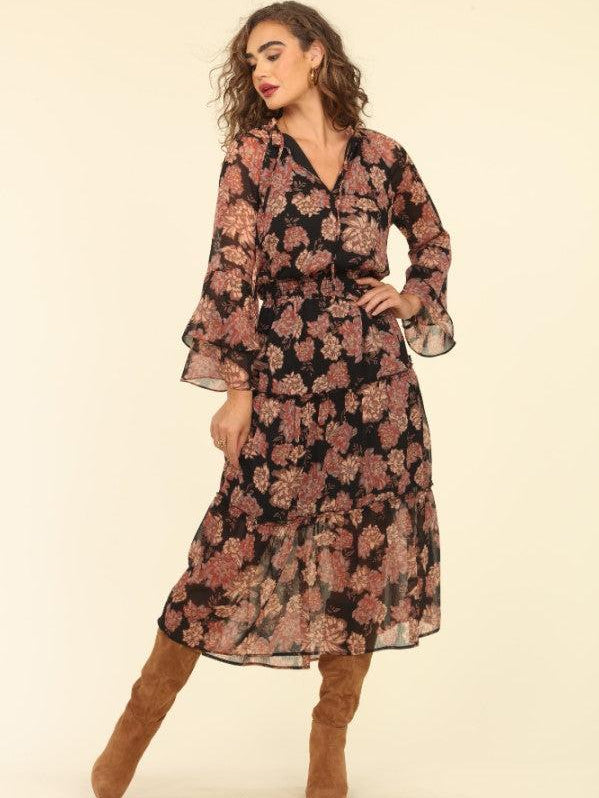 Yelena Tiered Chiffon Maxi Dress-FINAL SALE