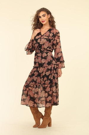 Yelena Tiered Chiffon Maxi Dress-FINAL SALE