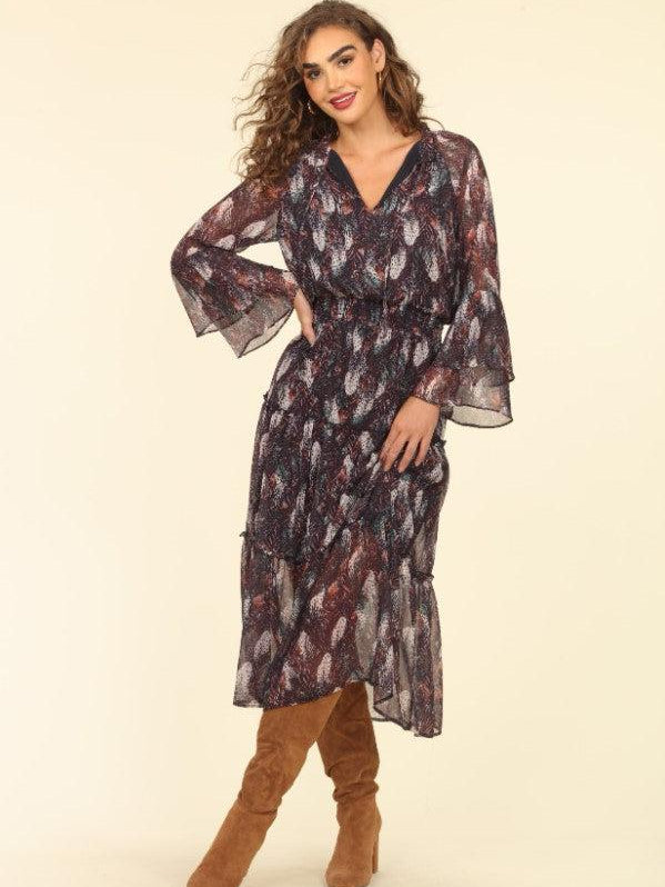 Novalie Bell Sleeve Chiffon Maxi Dress-FINAL SALE