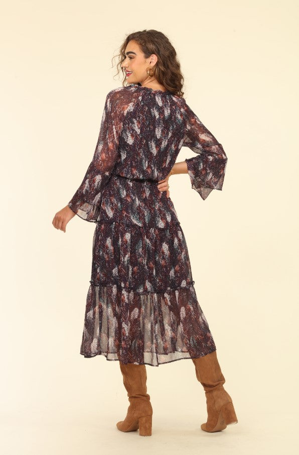Novalie Bell Sleeve Chiffon Maxi Dress-FINAL SALE