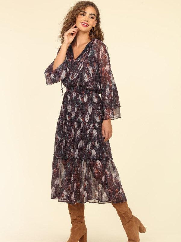 Novalie Bell Sleeve Chiffon Maxi Dress-FINAL SALE