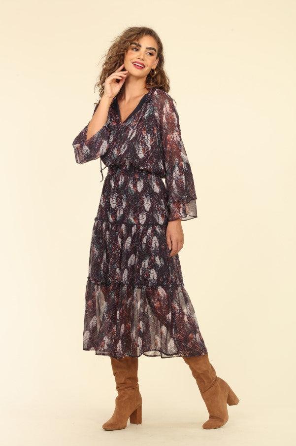 Novalie Bell Sleeve Chiffon Maxi Dress-FINAL SALE