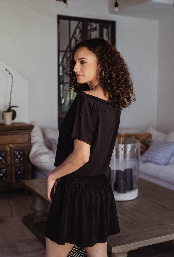 Stretch Off The Shoulder Smocked Dress-BEST SELLER