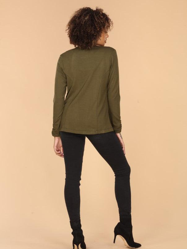 Olive Soft Ponti Jacket